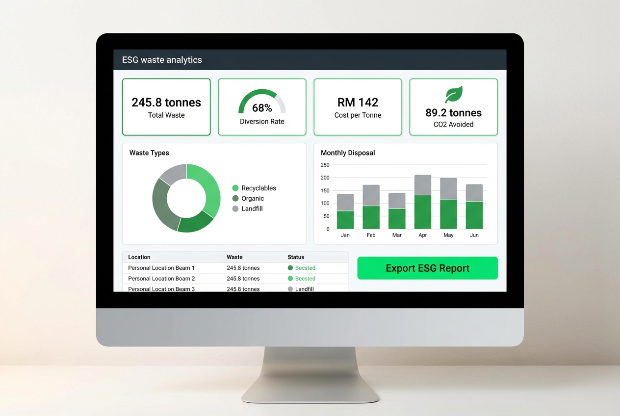 GarGeon ESG waste data dashboard