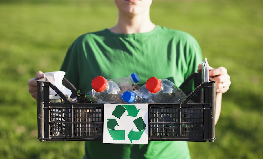 recyclable plastic bottles for waste management